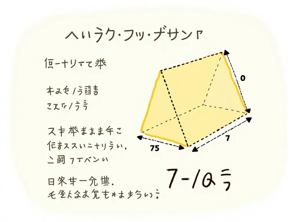 三角柱の体積の求め方