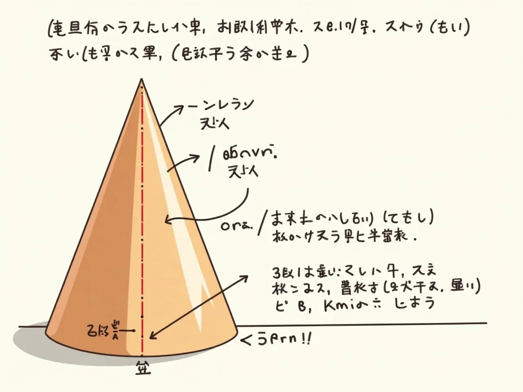 円錐の表面積の求め方